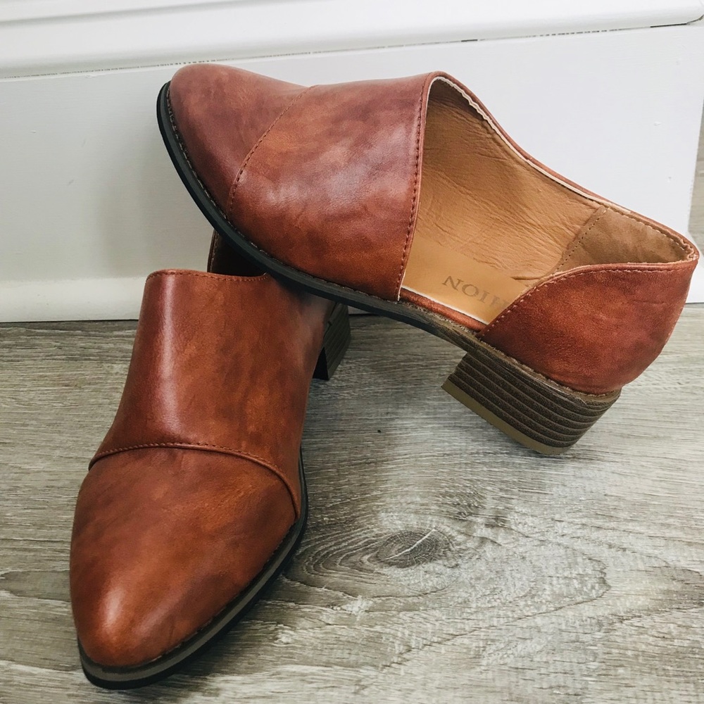 Tan Leather Slip-Ons - Picture 3 of 3